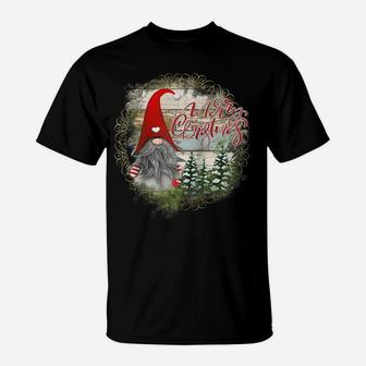 Santa Claus Garden Gnome Merry Christmas - Christmas Gnome Raglan Baseball Tee T-Shirt | Crazezy