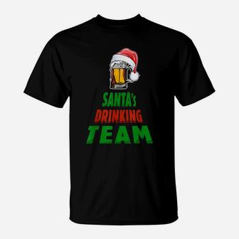 Santa Drinking Team Parody To Cookie Baking Funny Christmas T-Shirt | Crazezy AU