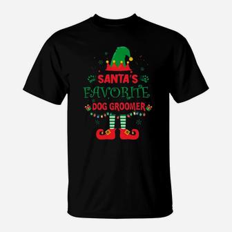 Santa Favoriter Dog Groomer T-Shirt - Monsterry DE