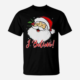 Santa I Believe T-Shirt - Monsterry
