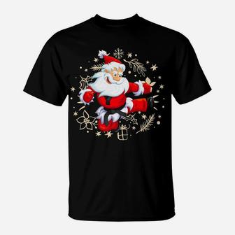 Santa Karate Expert Funny Christmas T-Shirt | Crazezy
