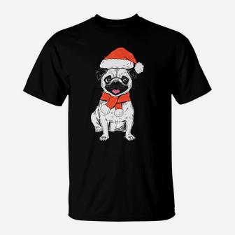 Santa Pug Christmas Funny Xmas Pug T-Shirt | Crazezy AU