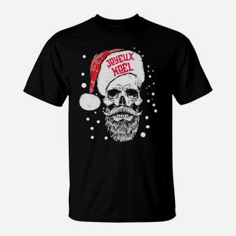 Santa Skull Joyeux Noel T-Shirt - Monsterry UK