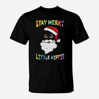 Santa Stay Merry Little Hippie T-Shirt - Monsterry UK