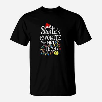 Santas Favorite Mri Tech Magnetic Resonance Imaging Techs T-Shirt | Crazezy UK