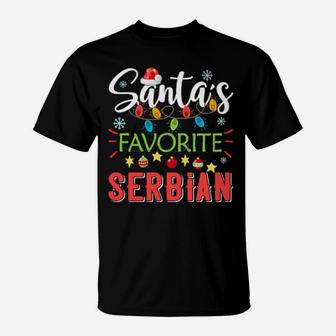 Santa's Favorite Serbian T-Shirt - Monsterry