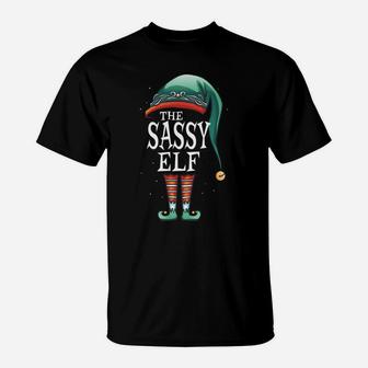 Sassy Elf Costume Matching Kids Girls Boys Men Women Xmas T-Shirt | Crazezy