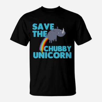 Save The Chubby Unicorns Rhino Unicorn Lgbt T-Shirt - Monsterry UK