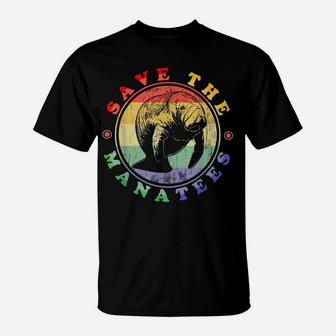 Save The Manatees Love Manatees Animal Retro Manatee T-Shirt | Crazezy DE