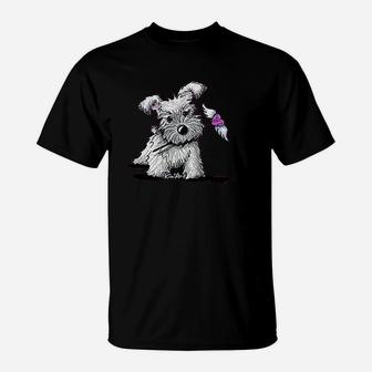 Schnauzer With Heart T-Shirt | Crazezy