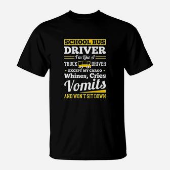 School District Drivers Yellow Shuttle Bus Drivers T-Shirt - Thegiftio UK