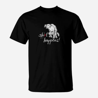 Schwarzes Bulldoggen T-Shirt für Herren mit lustigem Spruch - Seseable