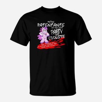 Schwarzes Party T-Shirt mit Lustigem Drachen-Motiv - Seseable