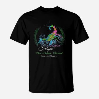 Scorpio Scorpion Star Sign Birthday Gifts Horoscope T-Shirt | Crazezy