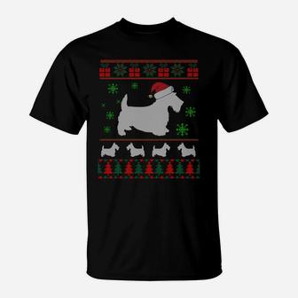 Scottie Dog Ugly Christmas Sweater Gift For Dog Lovers Sweatshirt T-Shirt | Crazezy UK