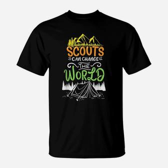 Scout Scouts Scouting Team Leader Camp Nature Mountains T-Shirt | Crazezy UK