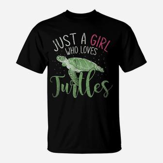 Sea Turtle Ocean Animal Women Girls Kids Gift Turtle T-Shirt | Crazezy