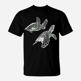 Sea Turtle Sea Animals Motif Ocean Turtles Colorful Design T-Shirt | Crazezy AU