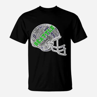 Seattle Football Helmet T-Shirt | Crazezy
