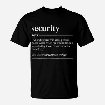 Security Definition Funny Noun Raglan Baseball Tee T-Shirt | Crazezy DE