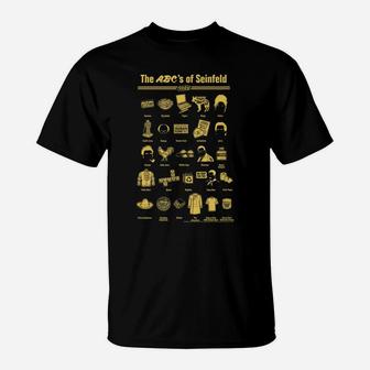 Seinfeld Group Shot The Abcs Of Seinfeld T-Shirt | Crazezy