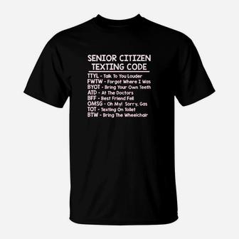 Senior Texting Grandparent T-Shirt | Crazezy UK