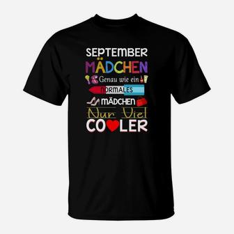 September Mädchen T-Shirt mit Coole Sprüche, Geburtstagsedition - Seseable