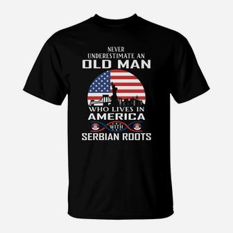 Serbian Roots Man Who Lives In America T-Shirt - Thegiftio UK