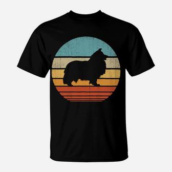 Sheltie Shetland Sheepdog Retro Vintage 60S 70S Sunset Dog T-Shirt | Crazezy AU