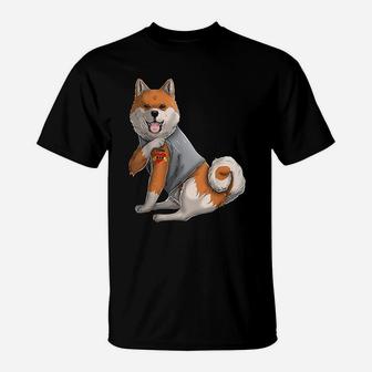 Shiba Inu I Love Mom Tattoo Dog T-Shirt | Crazezy CA