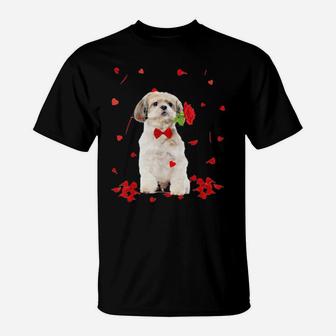 Shih Tzu Dog Valentines Day T-Shirt - Monsterry UK