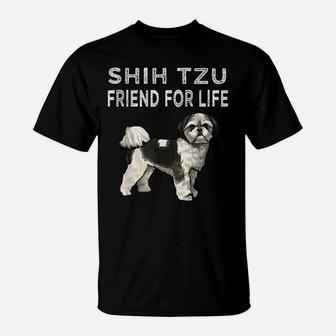 Shih Tzu Friend For Life Dog Friendship T-Shirt | Crazezy