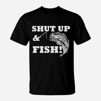 Shut Up And Fish Funny Country Song T-Shirt | Crazezy DE