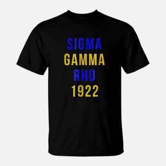 Sigma Gamma Rho 1922 T-Shirt | Crazezy