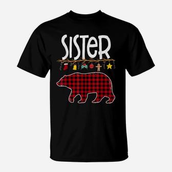 Sister Bear Matching Red Plaid Pajama Family Buffalo T-Shirt | Crazezy