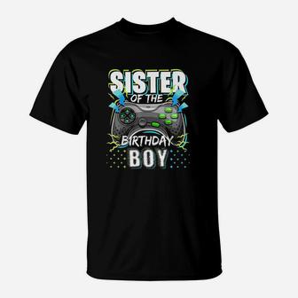 Sister Of The Birthday Boy Matching Video Game Birthday T-Shirt | Crazezy CA
