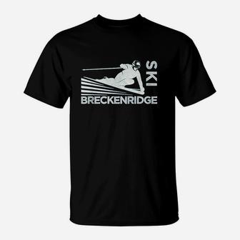 Ski Breckenridge Colorado Vintage Snow Ski T-Shirt | Crazezy UK