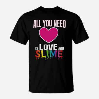 Slime Love Cute Funny Valentines Day Gifts For Kids T-Shirt - Thegiftio UK