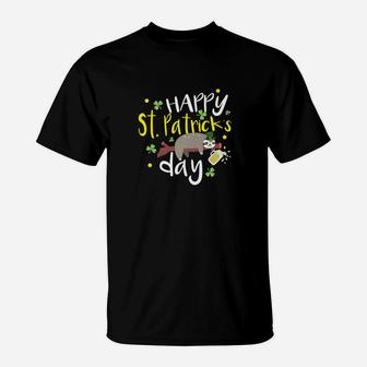 Sloth St Patricks Day Funny Drinking Saint Paddys T-Shirt - Thegiftio UK