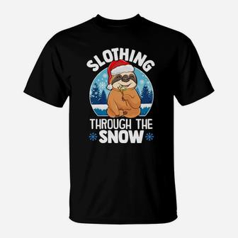 Slothing Through The Snow T-Shirt - Monsterry
