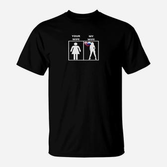 Slowakei Geschenk My Wife Your Wife T-Shirt - Seseable
