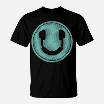 Smiling Headphones V2 T-Shirt | Crazezy