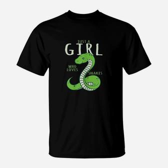 Snake Lover Just A Girl Who Loves Snakes T-Shirt | Crazezy CA
