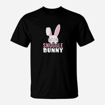 Snuggle Bunny Pet Rabbit Pun Humor Funny Cuddle T-Shirt - Thegiftio UK