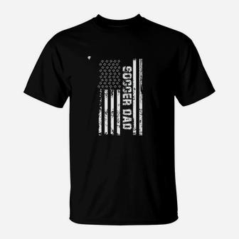 Soccer Dad Player Vintage Usa American Flag T-Shirt | Crazezy UK