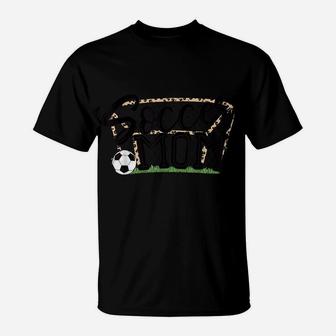 Soccer Mom Funny Leopard Goal Soccer Lovers T-Shirt | Crazezy