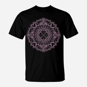 Soft Valentines Day Hearts Pastel Mandala Art Nature Yoga T-Shirt - Monsterry