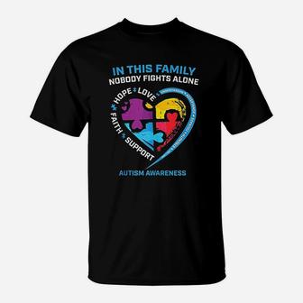 Son Daughter Mom Dad Family I Wear Blue Awareness T-Shirt | Crazezy CA