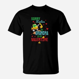 Sorry Ladies Grandma Is My Valentine Day Alligator Excavator T-Shirt - Monsterry DE