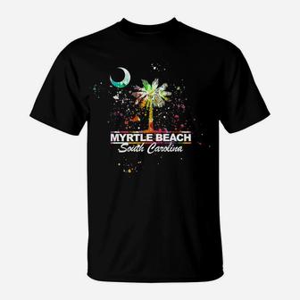 South Carolina Myrtle Beach Sc Flag Graphic Design Sweatshirt T-Shirt | Crazezy CA